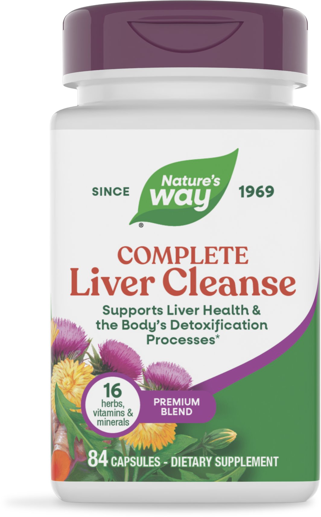 Complete Liver Cleanse Nature's Way, limpieza de hígado de 14 días con cardo mariano, 84 cápsulas
