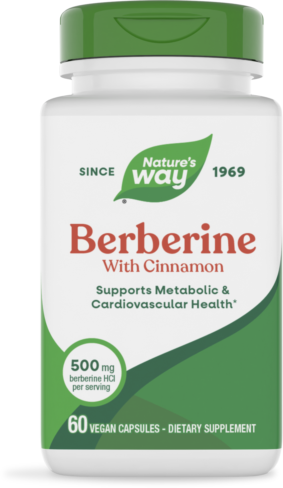 Berberina 500 mg con Canela Nature's Way para azúcar saludable, 60 cápsulas