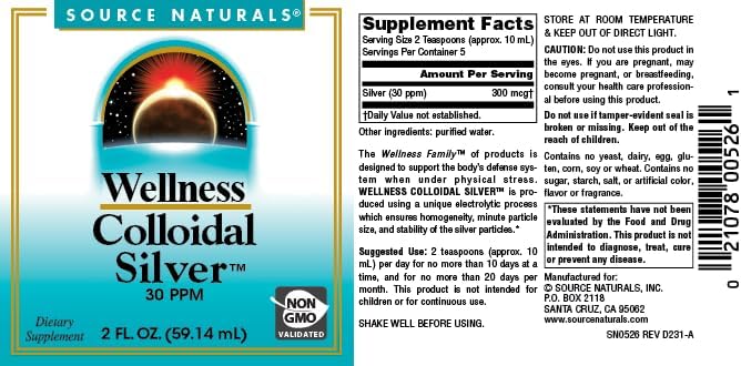 Wellness Colloidal Silver™ 30 ppm 2 fl oz