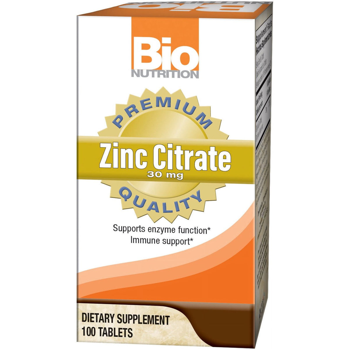 Citrato de Zinc 30 mg Bio Nutrition, 100 Tabletas