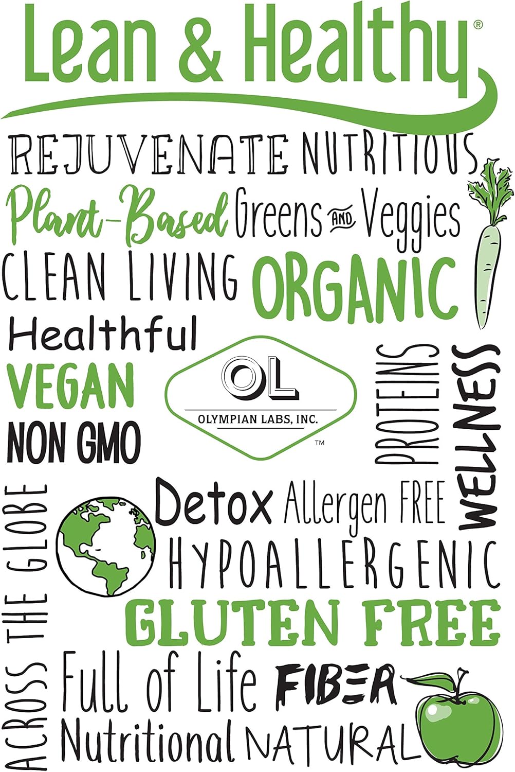 Greens Protein 8 in 1 – Olympian Labs (365 gm)