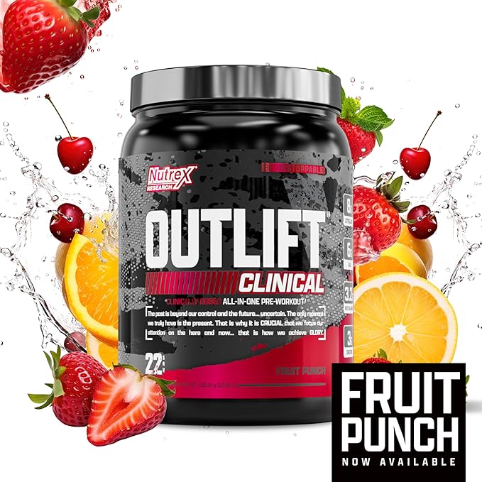 Nutrex Researh Outlift Clinical All In One Pre-Workout  Fruit Punch 22 servings