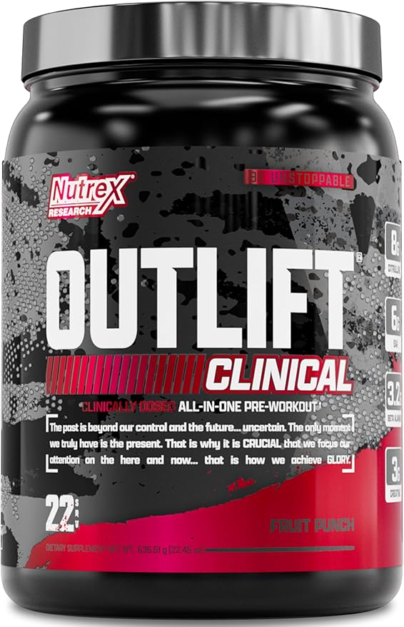 Nutrex Researh Outlift Clinical All In One Pre-Workout  Fruit Punch 22 servings