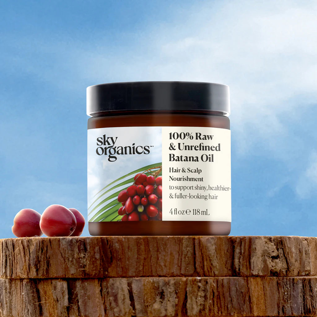Sky Organics Batana Oil 100% Raw &amp; Unrefined – 4 oz