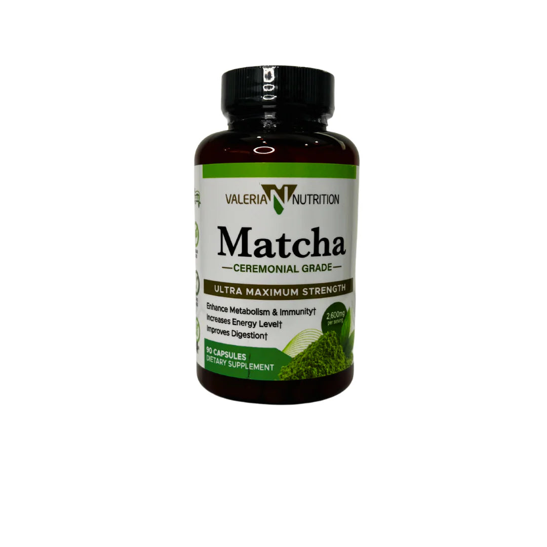 Valeria Nutrition Matcha Ceremonial Grade 2,600 mg Ultra Maximum Strength