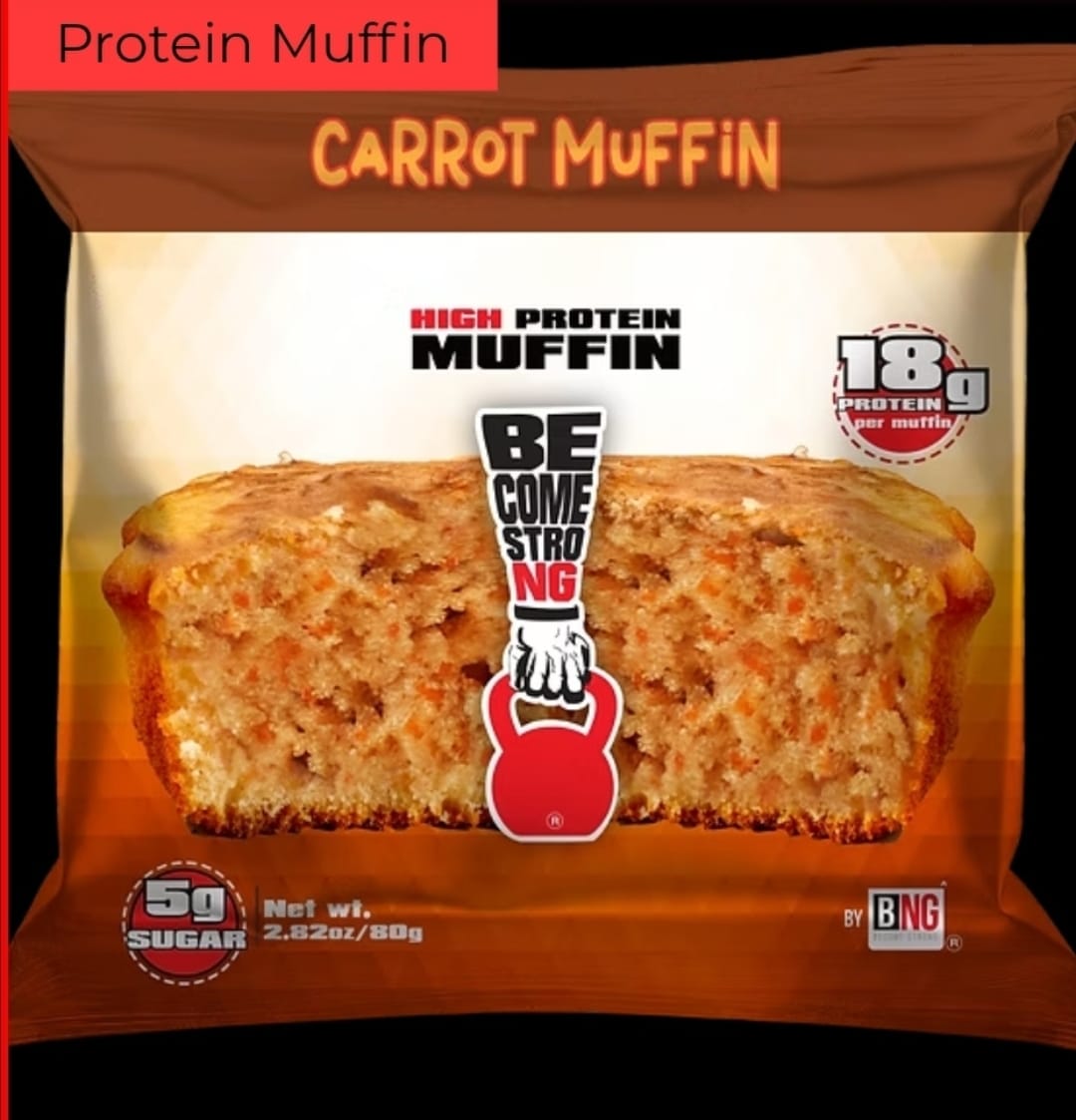 High Protein Muffin – Carrot Become Strong 18g