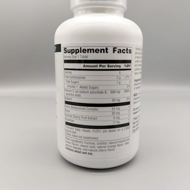 Acerola Cherry Chewable C - 500 Mg - 100 Tablets