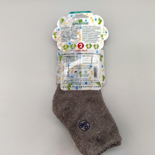 Aloe Infused Moisturizing Socks - Gray Plaid 2Pair
