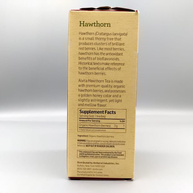 Alvita Organic Hawthorn Tea Caffeine Free - 24 Tea Bags