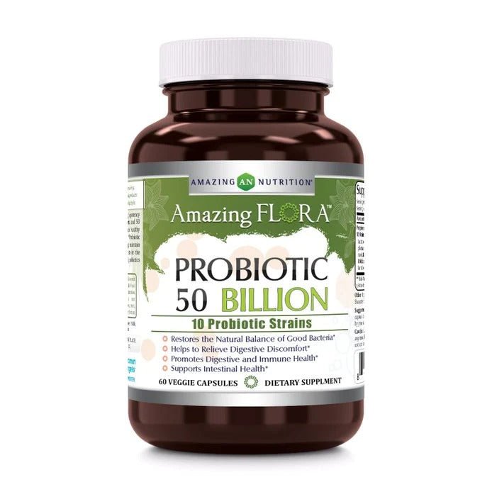 Amazing Flora Probiotic 10 Strains 50 Billion 60 caps