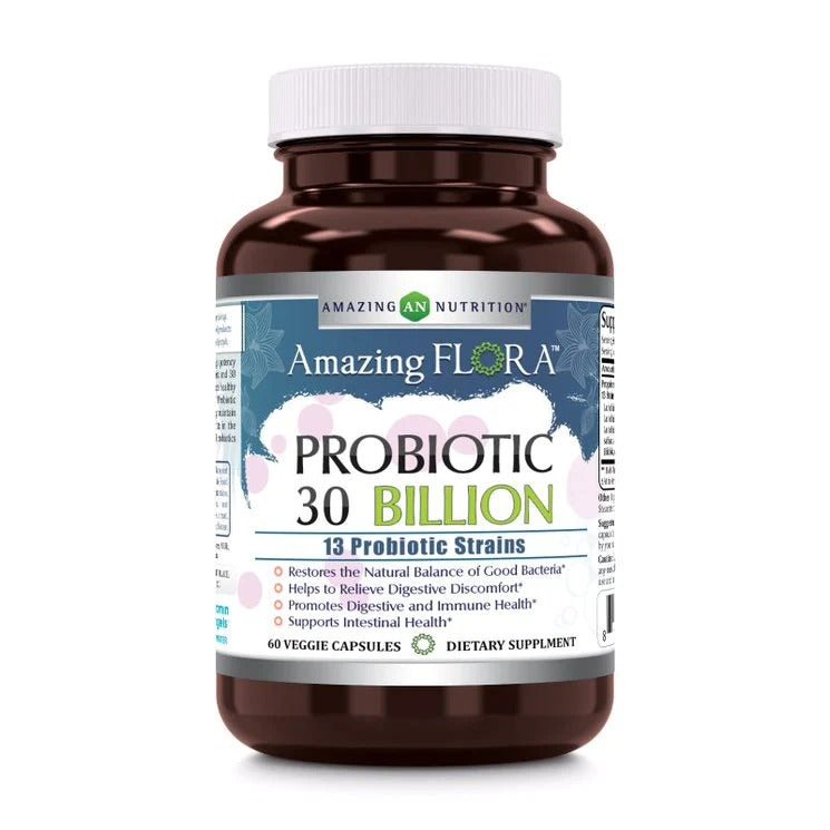 Amazing Flora Probiotic 13 Strains 30 Billion 60 cap