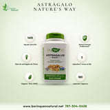 Astrágalo Raíz Nature's Way 180 Cápsulas Veganas para las Defensas