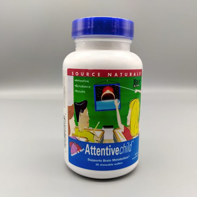 Attentive Child - 30 Chewable Wafers - Source Naturals