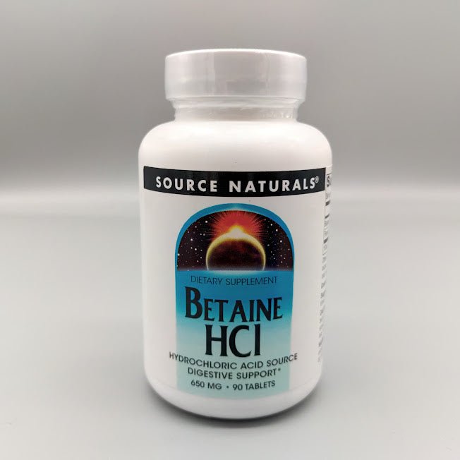 Betaine HCl - 650mg - 90 Tablets