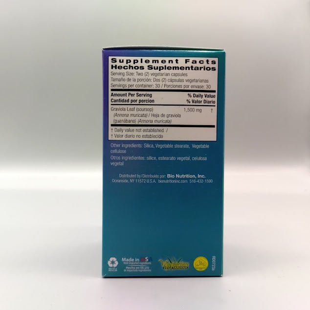 Bio Nutrition Graviola -- 1500 mg - 60 Vegetarian Capsules