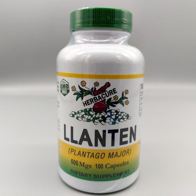 Cápsulas de Llantén - 600 Mg - 100 Capsules - Herbacure