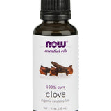 Aceite Esencial de Clavo NOW 1 oz, 100% Puro para Aromaterapia