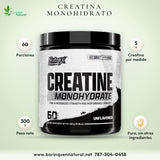 Creatina Nutrex Monohidratada sin Sabor, 60 Servicios de 5 g