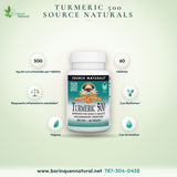Source Naturals Turmeric 500, 500 mg, 60 Vegan Tablets