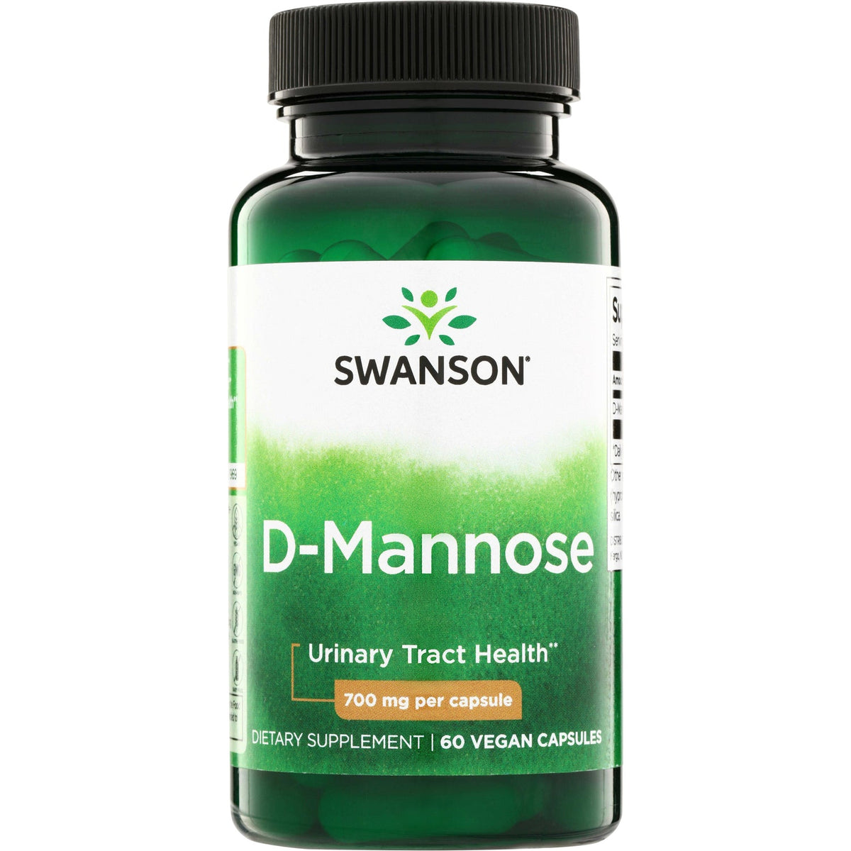 D-Mannose 700 mg Swanson para la salud urinaria, 60 cápsulas vegetales