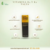 Talya Vitamin D3 & K2 Dietary Supplement, 10 ml (0.34 fl oz)
