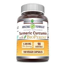 Turmeric Curcumin &amp; Ginger con Bioperine 1500 mg – 180 cápsulaS