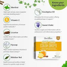 Sugar Free Cough Drops Sabor Miel Limón – 18 pastillas