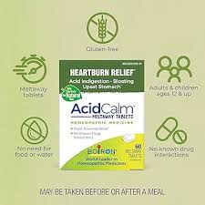 Tabletas para aliviar la acidez estomacal, indigestión ácida, hinchazón y malestar estomacal, 60 unidades