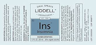 Liddell Homeopathic Insomnia Spray 1 ounce