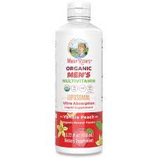 Mary Ruth’s Organic Men's Multivitamin Liposomal Vanilla Peach