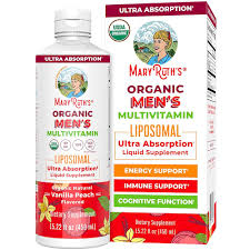 Mary Ruth’s Organic Men's Multivitamin Liposomal Vanilla Peach