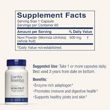 Hawaiian Noni 60 cápsulas – Earth’s Bounty