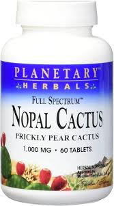 Planetary Herbals Nopal Cactus, Full Spectrum™ 1000 mg 60 tabletas