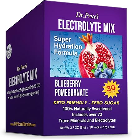 Dr. Price&#39;s Vitamins Electrolyte Mix Blueberry - Pomegranate