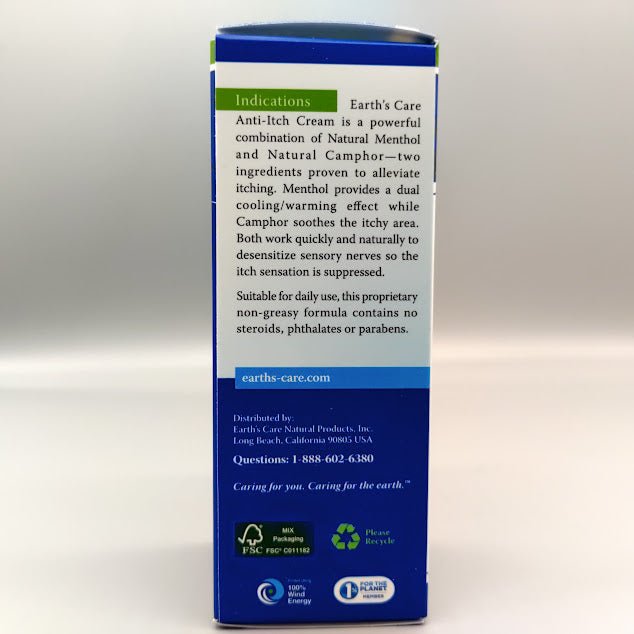 Earth&#39;s Care Anti-Itch Cream - 2.4 oz