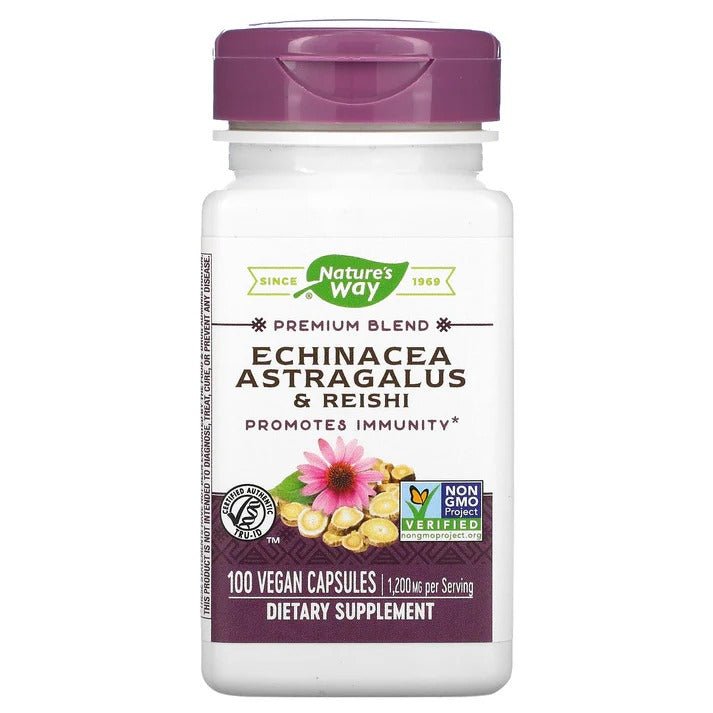 Echinacea - Astragalus - Reishi, 100 cápsulas