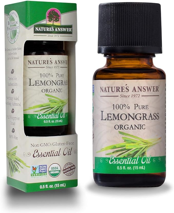 Essential Oil Organic Lemongrass 0.5 oz