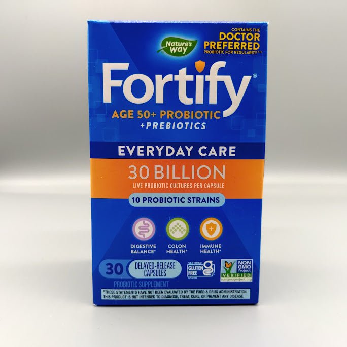 Fortify Daily Probiotic 30 Billion Live Probiotics - 30 Vegetarian Capsules