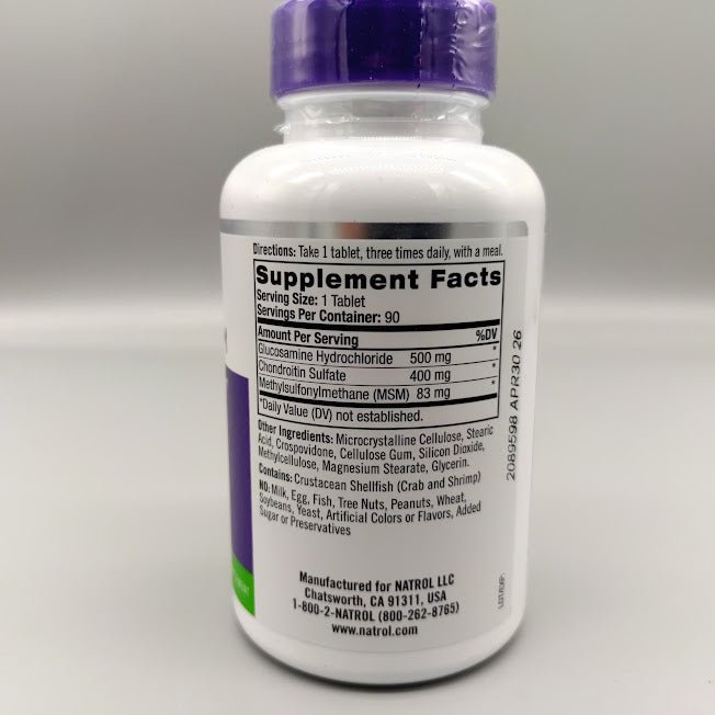 Glucosamine, Chondroitin &amp; MSM - Joint Mobility - 90 Tablets