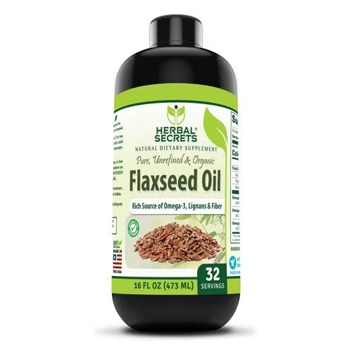 Herbal Secrets Organic Flaxseed Oil 16 oz