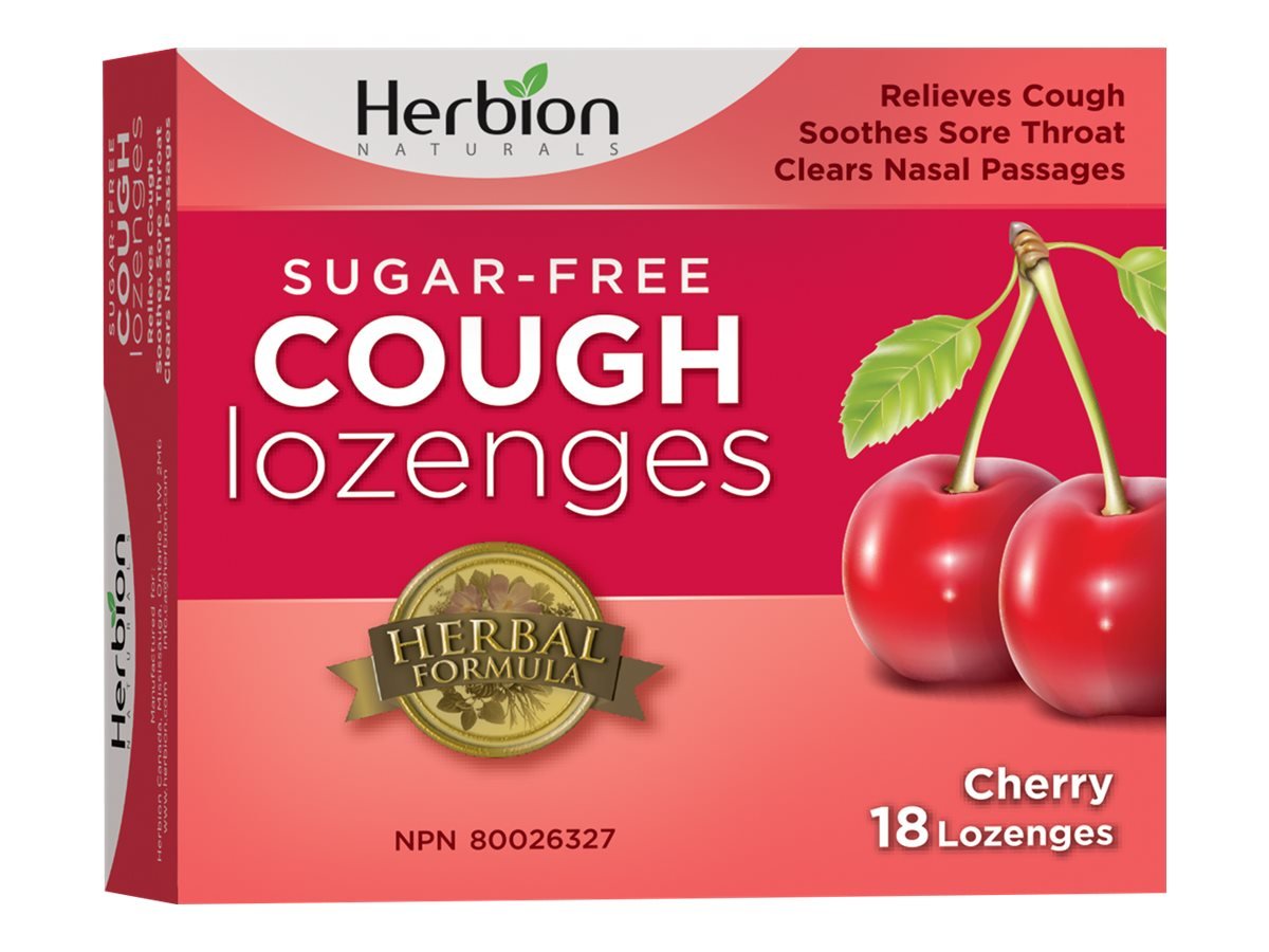 Herbion Cough Drops Cherry 18 Lozenges