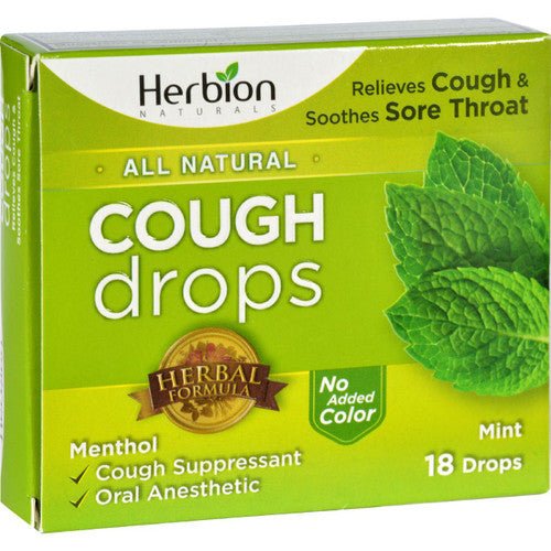 Herbion Cough Drops Mint 18 Lozenges