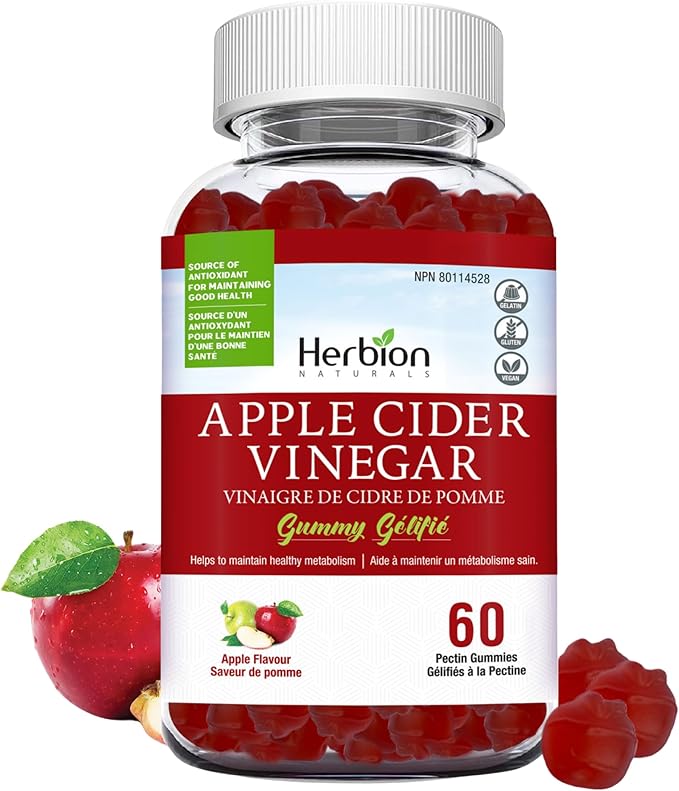 Herbion Organic Apple Cider Vinegar Gummies 60 Gummies