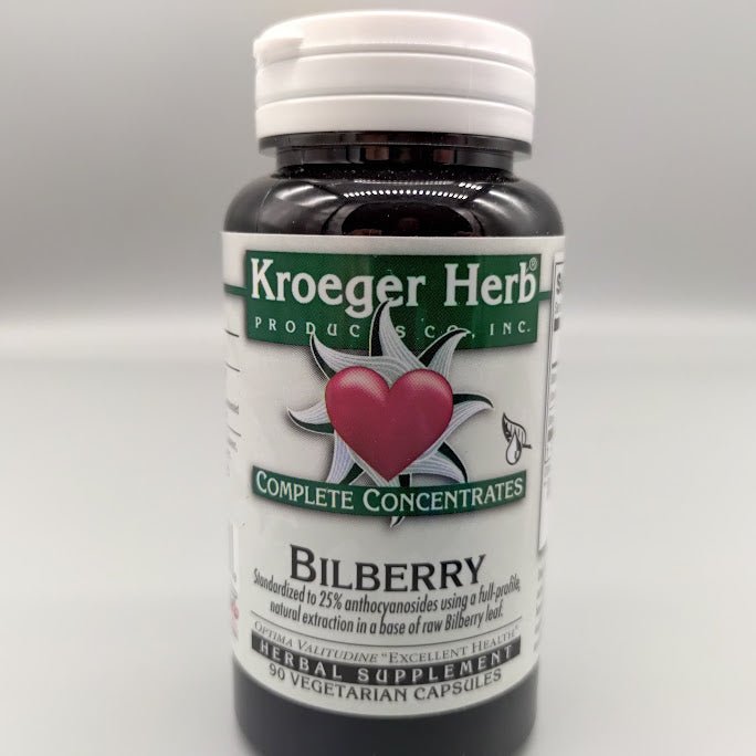 Kroeger Herb Bilberry - 90 Vegetarian Capsules