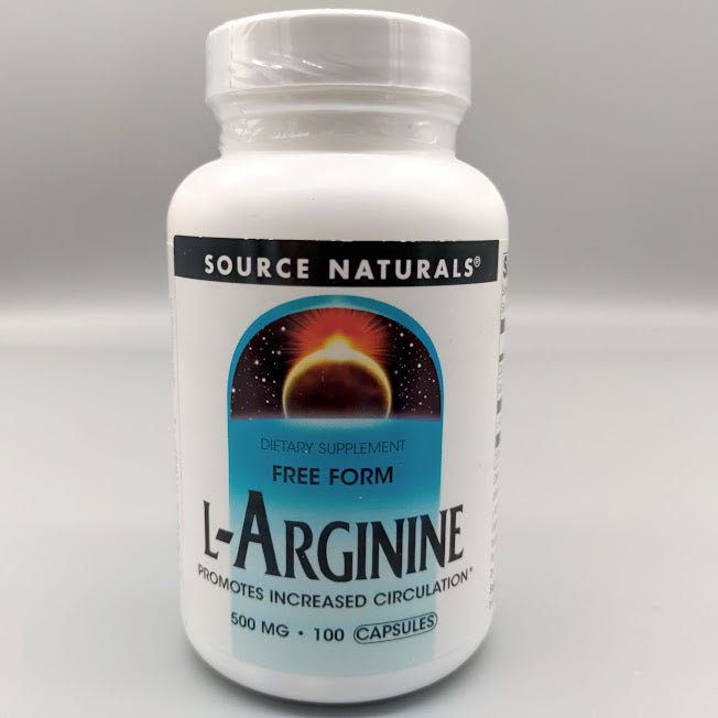 L- Arginine - Promotes Circulation 500mg 100 Capsules