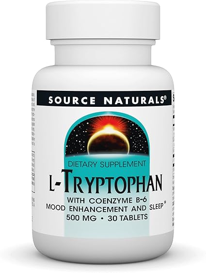 L - Tryptophan with Coenzyme B - 6 500 mg 30 tabletas