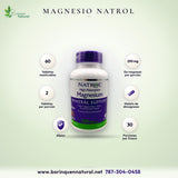 Magnesio Natrol 250 mg por 2 Tabletas Masticables, 60 Tab