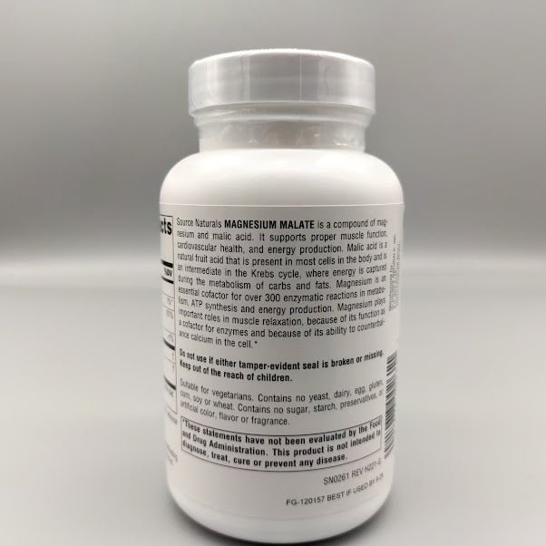 Magnesium Malate - 3,750 mg - 90 Tablets