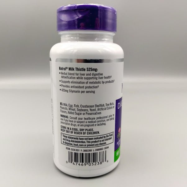 Milk Thistle - Digestive Health 525 mg 60 vegetarian capsules