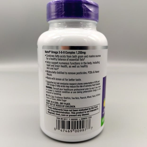 Natrol Omega 3-6-9 Complex, Softgels  